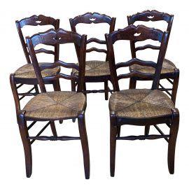 19th Century French Country Side Chairs - Set of Five