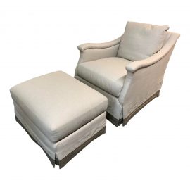Lee Industries Arm Chair + Ottoman. Original Price: $2,950