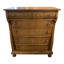 Oak Tiger Flame Victorian Tallboy Dresser