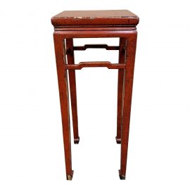 Vintage Red Asian Side Table