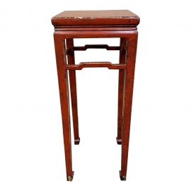 Vintage Red Asian Side Table