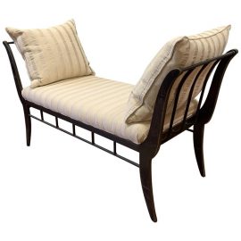 Custom Iron Frame Cushioned Bench