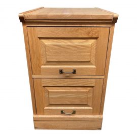 Traditional Pharmacy Style Oak Double Filing Cabinet