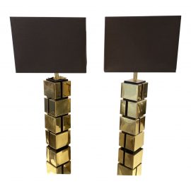 Eichholtz Reynaud Brass Table Lamps - a Pair. Original Price: $1,800