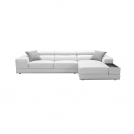 NEW Modani Bergamo White Leather Sectional Sofa. Original Price: $3,490