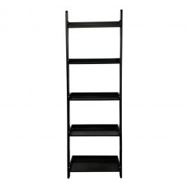 Crate & Barrel Black Finished Ladder Bookcase