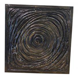 Original Art Brown + Gold Spiral Painting. Original Price: $3,200