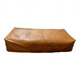 NEW Custom Design Coleman Large Leather Ottoman. Originlal Price: $2,548