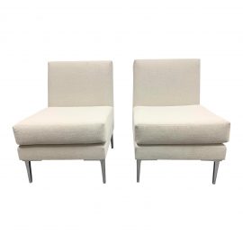 Design Within Reach Ivory Slipper Chairs - a Pair