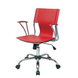 Office Star Dorado Red + Chrome Finish Office Chair