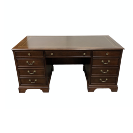 Traditional Henredon Wood + Leather Executive Desk. Original Price: $5,000