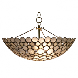 Oly Studio Serena Capiz Bowl Chandelier, Original Price:$2,600.00