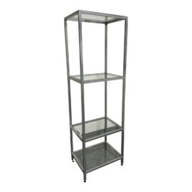 Steel Frame + Glass Shelve Etagere