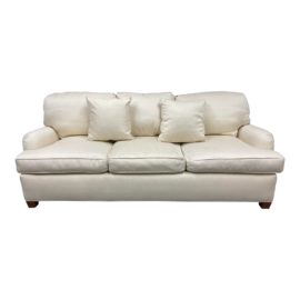 Custom - English Arm 3-Seater Linen + Fd Insert Sofa