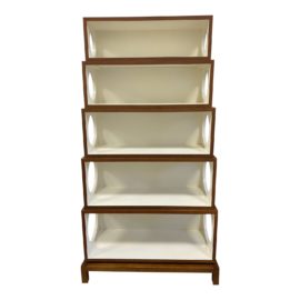 Wood + White Sculptural Stackable Etagere. Original Price: $3,000