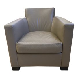 Holly Hunt John Hutton Mr Benny Leather Arm Chair. Original Price: $5,000