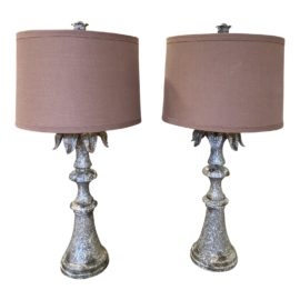 Pair of Hand Painted Candelabra Table Lamps