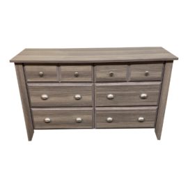 Rustic Taupe Six Drawer Dresser