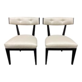 Michael Vanderbyl Bolier & Company Domicile Crescent Dining Chairs- a Pair. Original Price: $5,000