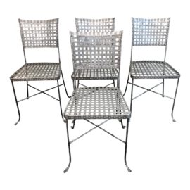 Woven Metal Chairs- Set of 4