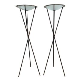 Late 20th Century Tripod Floor Lamps - a Pair