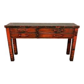 Rustic Van Thiel & Co. Randall Silversmith Console Table. Original Price: $3,630