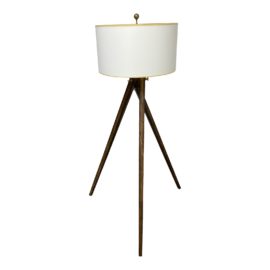 Visual Comfort Chapman & Myers Tripod Drum Shade Floor Lamp. Original Price: $465
