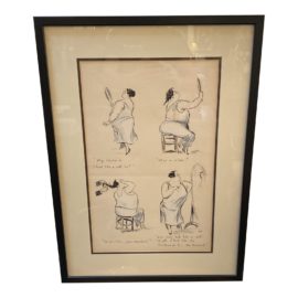 George Goursat Signed Lithograph, Framed