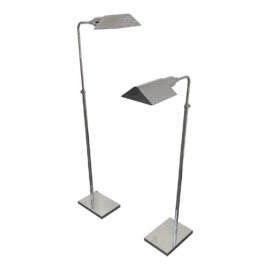 Late 20th Century Koch and Lowy Pharmacy Hartman Style Floor Lamps - a Pair