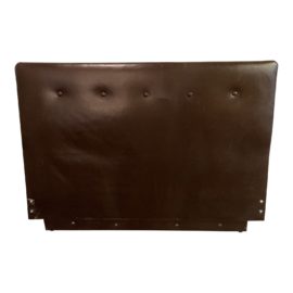 Queen Size Brown Leather Headboard