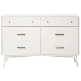 West Elm Mid-Century White Six-Drawer Dresser. Original Price: 1,100