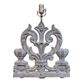 Glass + Plaster Flor De Lis Table Lamp Base