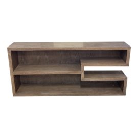 Custom Wood Modern Geometric Bookcase