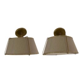 Rejuvenation Conical Flush Mount Brass Lighting - a Pair. Original Price: $998