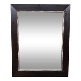 Bevelled Wood + Silver Leaf Mirror