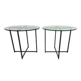 Room & Board Classic End Tables in Natural Steel - a Pair. Original Price: $638