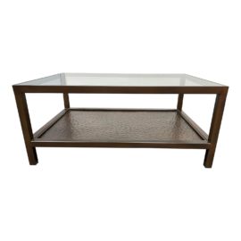 Kolkka Furntiure Pisa Metal + Glass Coffee Table. Original Price: $1,625