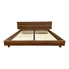 Eastern King Rosetto Furniture Gal Walnut Bed Frame. Original Price:  $2,427