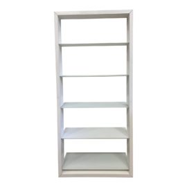 BDI Furniture Eileen Blanc White Leaning Bookcase. Original Price:  $1,000