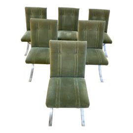 Mid 20th Century Ludwig Mies Van Der Rohe Barcelona Style Chairs - Set of 6