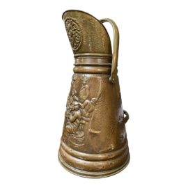 Antique Brass Textured Coal Bucket