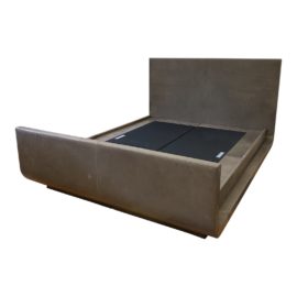 Queen Size Joseph Jeup Pile Leather Bed Frame