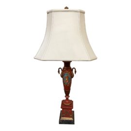Early 20th Century Frederick Cooper Style Toile Table Lamp