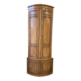 Early 20th Century Two Piece Wood Corner Cabinet