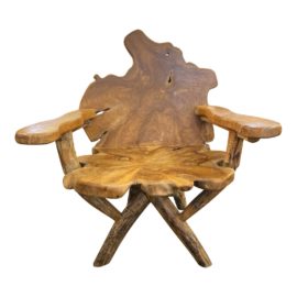 Oly Studio Tara Teak Live Edge Wood Chair