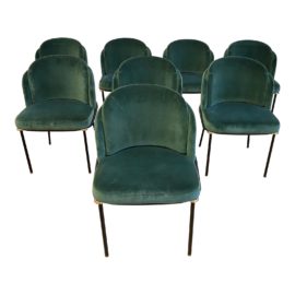 Minotti Fil Noir "Dining" Christophe Delcourt Design - Set of Eight. Original Price $34,960