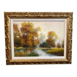 G. Lionczyk Oil on Canvas Autumn Landscape