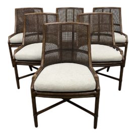 McGuire Hayes Collection Side Chairs- Set of Six. Original Price: $13,000