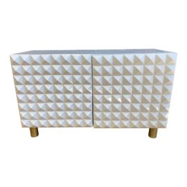 Sabin Roxbury Ivory Finish Cabinet. Original Price: $4,750