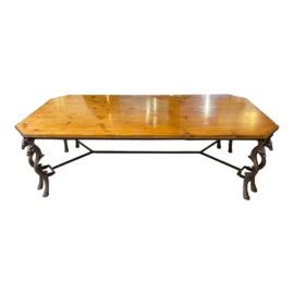 Custom Bronze Double Horse Leg Dining Table. Original Price: $8,000